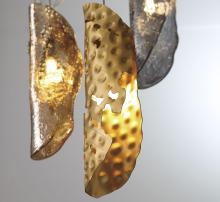 Lib & Co. US 10167-024-01 - Sorrento, 21 Light Round LED Chandelier, Mixed with Copper Leaf, Chrome Canopy