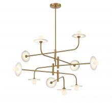 Lib & Co. US 12053-037 - Teramo, 10 Light LED Chandelier, Brushed Brass