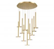 Lib & Co. US 12104-07 - Piatto, 11 Light Round LED Chandelier, Plated Brushed Gold