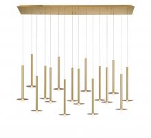 Lib & Co. US 12108-07 - Piatto, 16 Light Linear LED Chandelier, Plated Brushed Gold