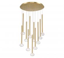 Lib & Co. US 12110-07 - Soffio, 11 Light Round LED Chandelier, Plated Brushed Gold