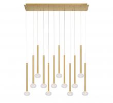 Lib & Co. US 12113-07 - Soffio, 12 Light Linear LED Chandelier, Plated Brushed Gold