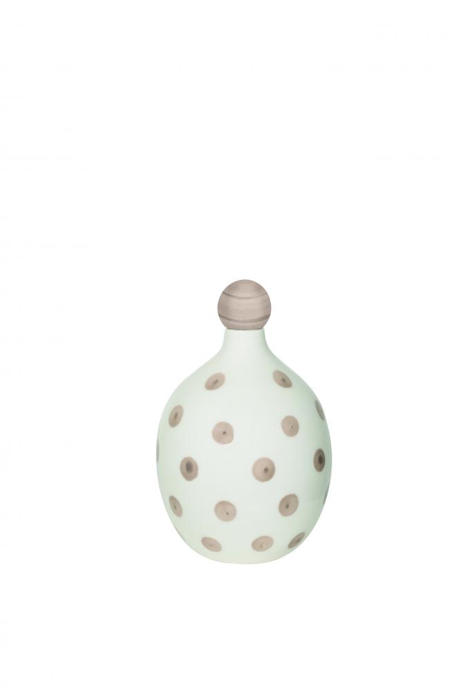 CERAMIC BOTTLE w/PAINTED DOTS