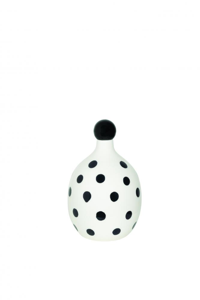 CERAMIC BOTTLE w/PAINTED DOTS
