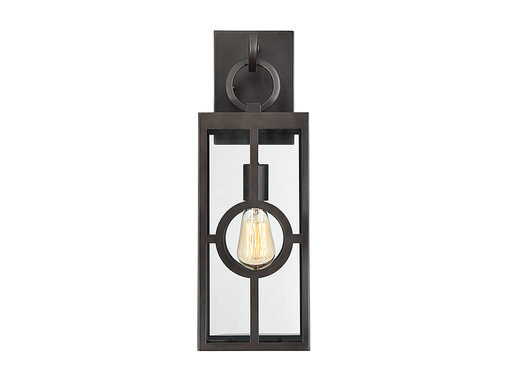 Lauren 1-Light Outdoor Wall Lantern in English Bronze