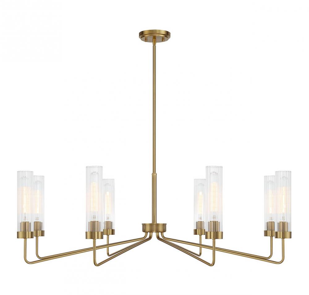 Baker 8-Light Chandelier in Warm Brass