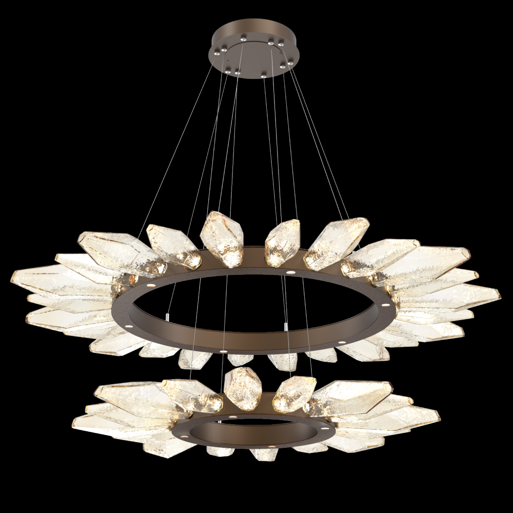 Rock Crystal Two-Tier Radial Ring