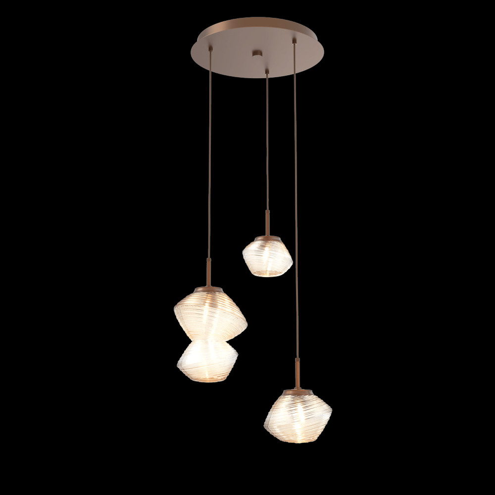 Mesa Round 3pc Multi-Pendant