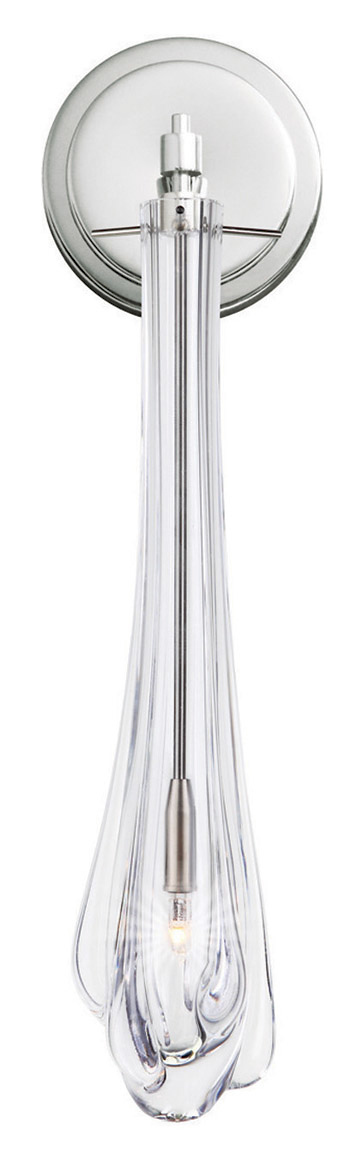 Wall Sconce Dew Drop Clear Polished Nickel Hal G4 20W 350lm