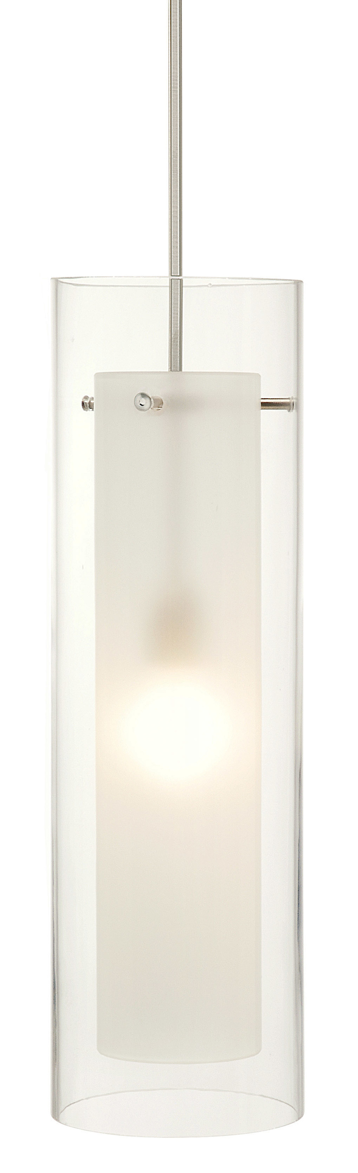 Pendant Kitchen Doppio Clear-Frosted PN Hal G4 35W 700lm Monopoint