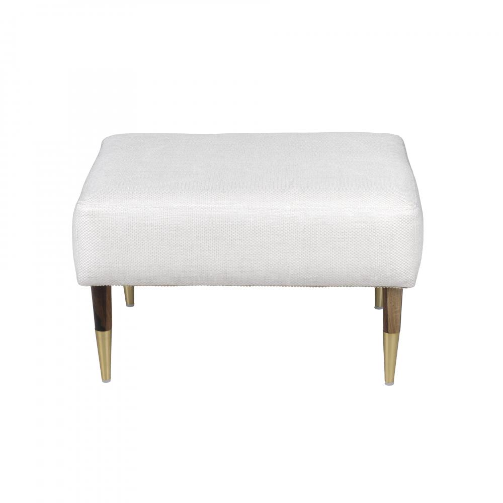 Oscar Ottoman Cream Basket Weave Light Brown