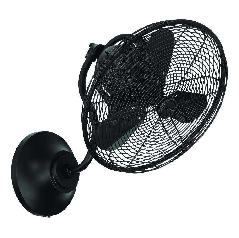 16" Hard Wired Wall Mount Fan, Damp Rated