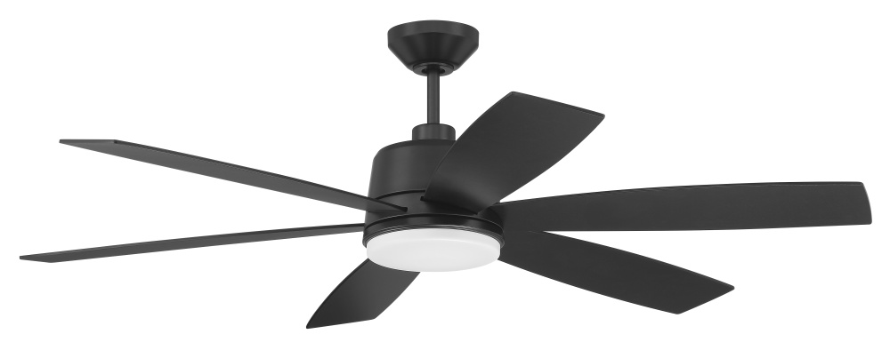 52" Ceiling Fan w/ 6 Blades, Wi-Fi & LED Light Kit, Damp