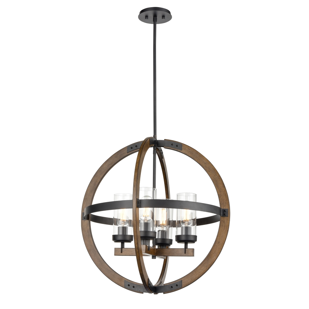 OKANAGAN 4 LIGHT ORB PENDANT