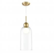DVI DVP37621BR-CL - HARIETTE 17" CLEAR PENDANT, BRASS
