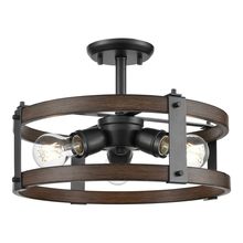 DVI DVP40312GR+IW - OAKHURST 3 LT SEMI FLUSHMOUNT