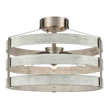 DVI DVP41812BN+BIW - FORT GARRY 3 LT SEMI FLUSH