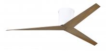 Matthews Fan Company EKH-WH-GA - Eliza-H 3-blade ceiling mount paddle fan in Gloss White finish with gray ash ABS blades.