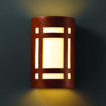 Justice Design Group CER-7485W-HMCP-LED1-1000 - Small Craftsman Window - Open Top & Bottom (Outdoor)