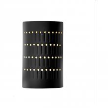 Justice Design Group CER-2285W-BLK-LED1-1000 - Small Cactus Cylinder - Open Top & Bottom (Outdoor)
