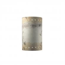 Justice Design Group CER-5295-TRAG-LED2-2000 - Large ADA Cylinder w/ Perfs - Open Top & Bottom - LED
