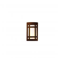 Justice Design Group CER-5490W-RRST-LED1-1000 - Large ADA Craftsman Window - Closed Top (Outdoor) - LED
