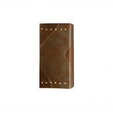 Justice Design Group CER-0965-SLTR-LED2-2000 - Large Rectangle w/ Perfs - Open Top & Bottom - LED