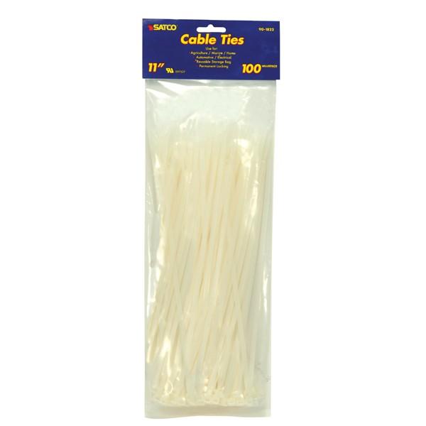 11" Nylon Zipties; 100 Pieces/Pack