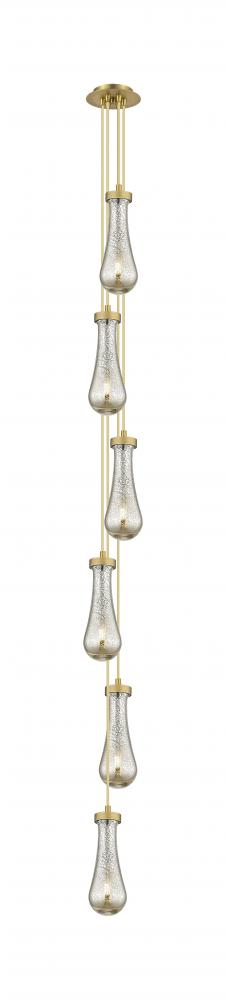 Owego - 6 Light - 7 inch - Brushed Brushed Brass - Multi Pendant