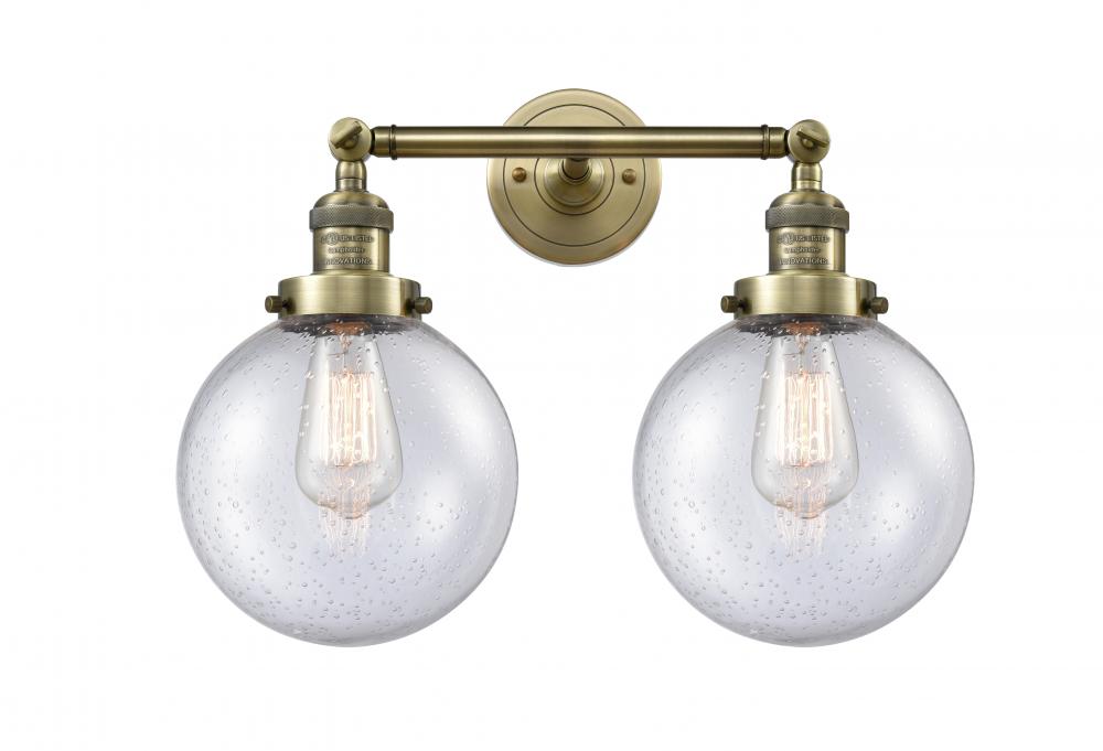 Beacon - 2 Light - 19 inch - Antique Brass - Adjustable Bath Vanity Light