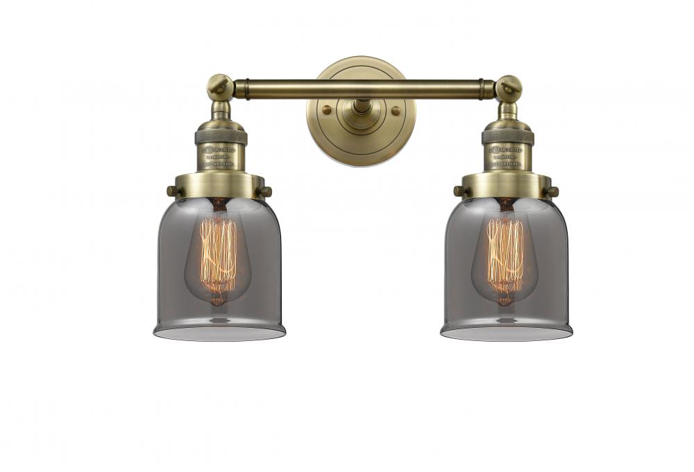 Bell - 2 Light - 16 inch - Antique Brass - Adjustable Bath Vanity Light