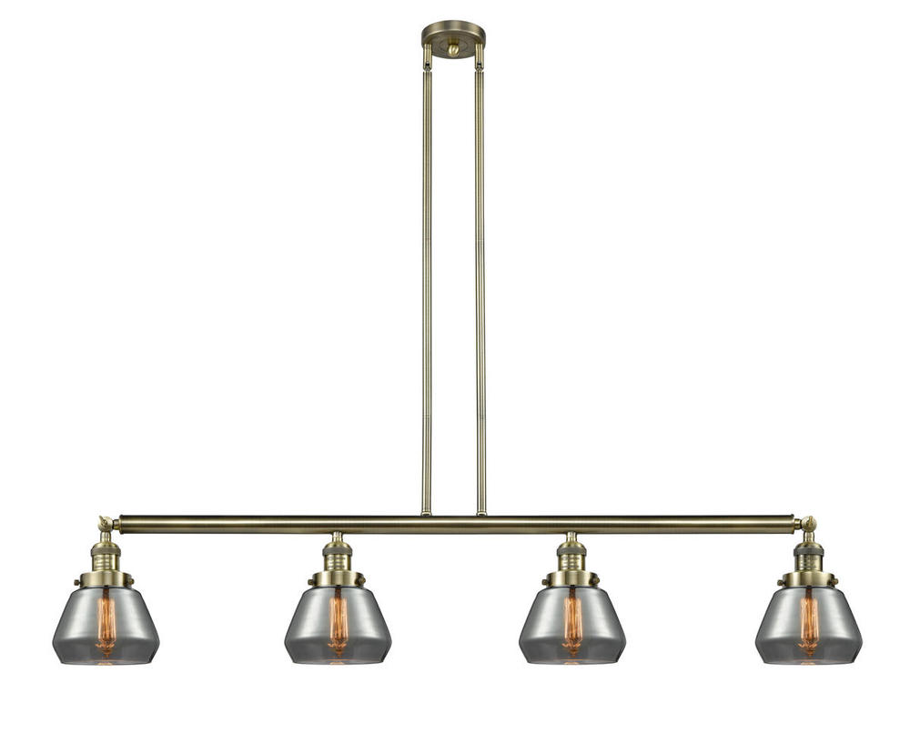 Fulton - 4 Light - 51 inch - Antique Brass - Stem Hung - Adjustable Island Light