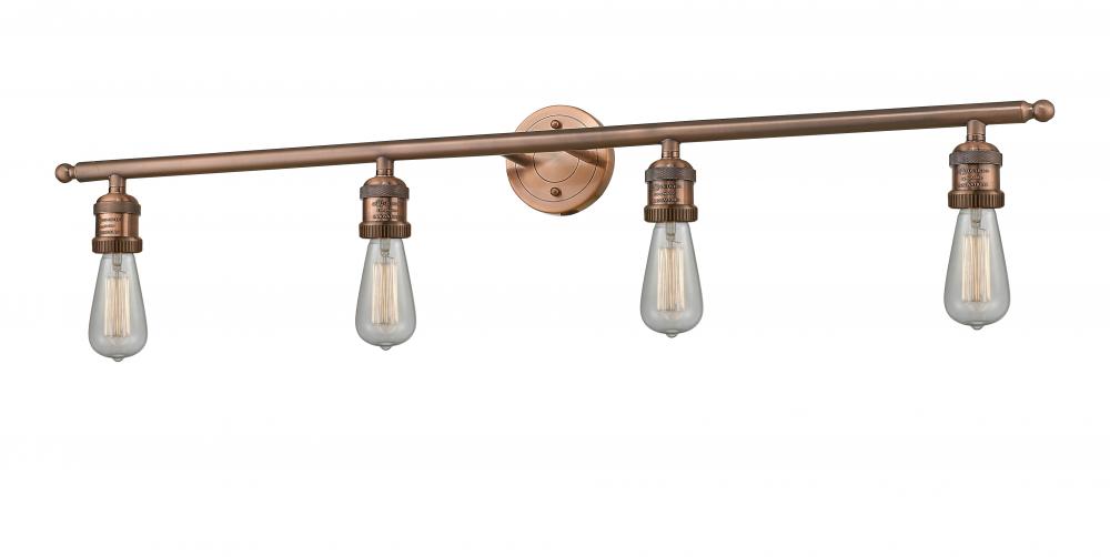 Bare Bulb - 4 Light - 42 inch - Antique Copper - Adjustable Bath Vanity Light
