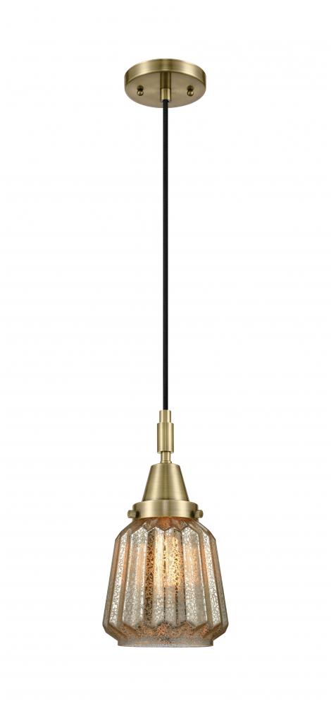 Chatham - 1 Light - 7 inch - Antique Brass - Mini Pendant