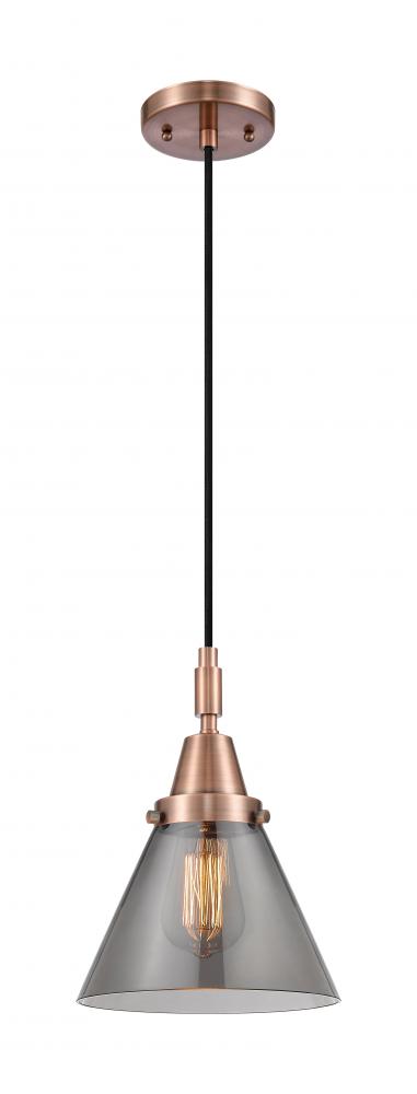 Cone - 1 Light - 8 inch - Antique Copper - Mini Pendant