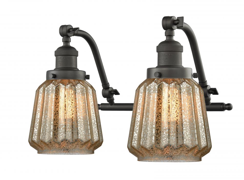 Chatham - 2 Light - 18 inch - Oil Rubbed Bronze - Adjustable Bath Vanity Light