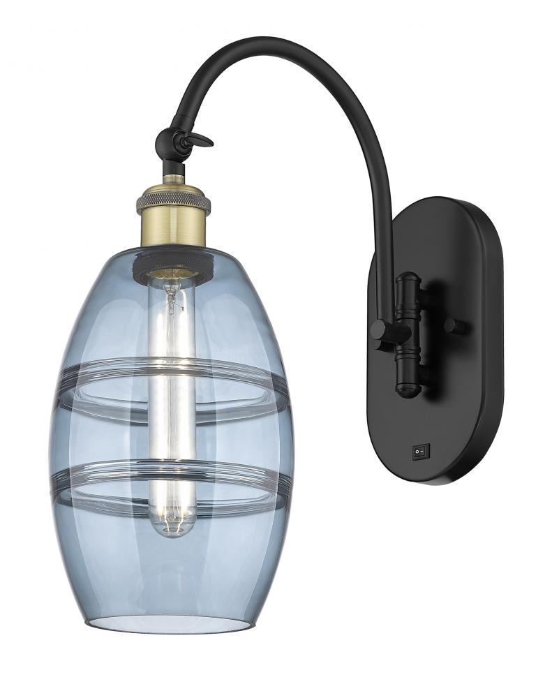 Vaz - 1 Light - 6 inch - Black Antique Brass - Adjustable Swing Arm