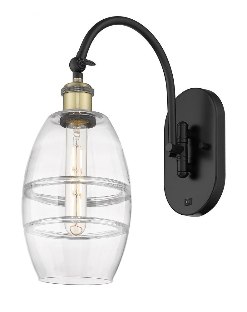 Vaz - 1 Light - 6 inch - Black Antique Brass - Adjustable Swing Arm