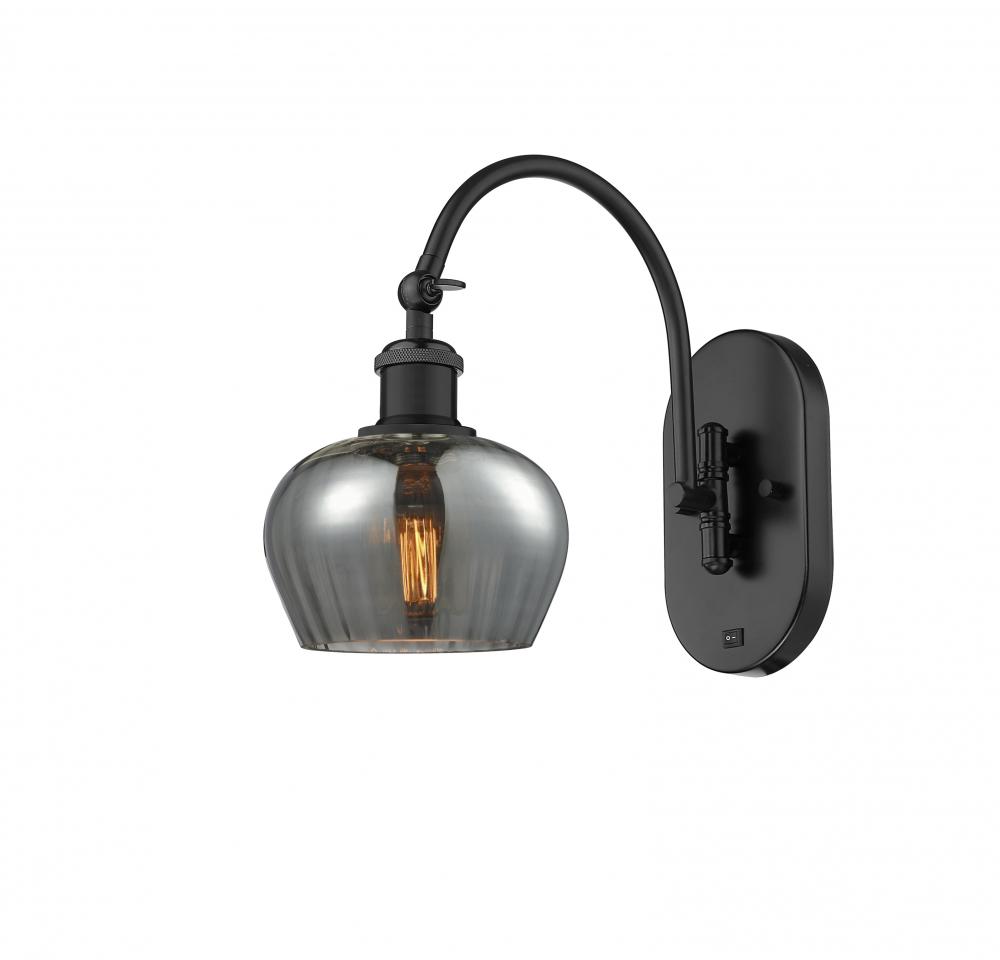 Fenton - 1 Light - 7 inch - Matte Black - Adjustable Swing Arm