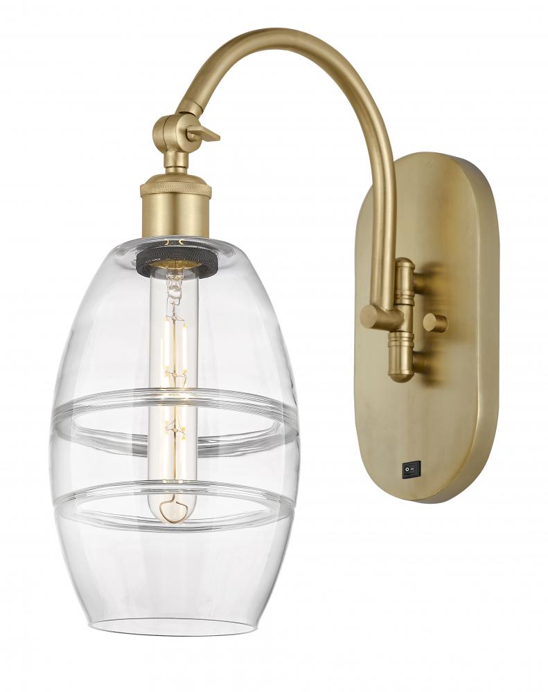 Vaz - 1 Light - 6 inch - Satin Gold - Adjustable Swing Arm