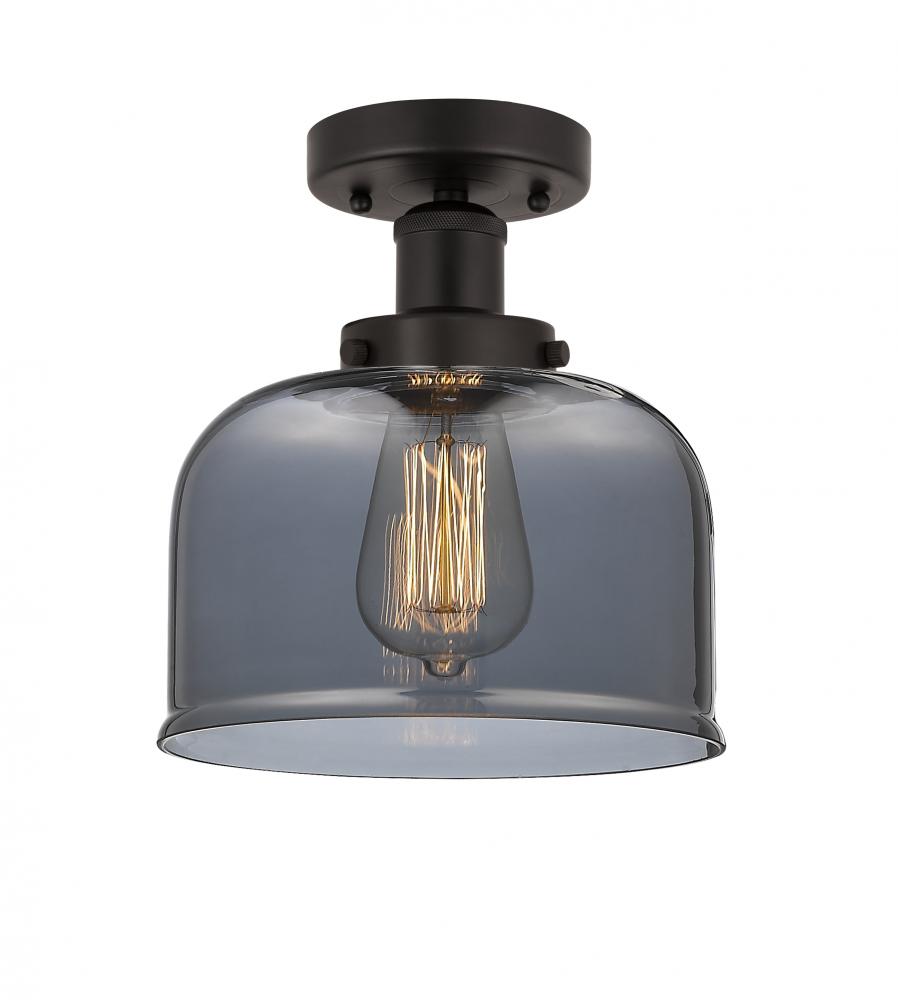 Bell - 1 Light - 8 inch - Oil Rubbed Bronze - Semi-Flush Mount