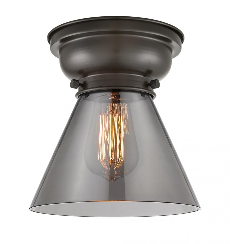 Cone - 1 Light - 8 inch - Oil Rubbed Bronze - Flush Mount