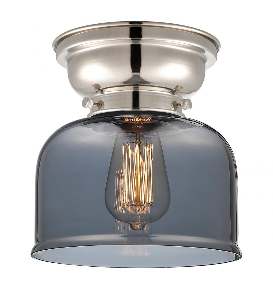 Bell - 1 Light - 8 inch - Polished Nickel - Flush Mount