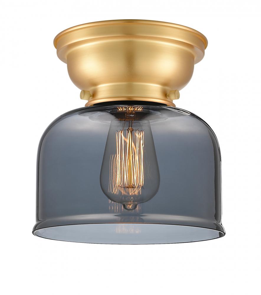 Bell - 1 Light - 8 inch - Satin Gold - Flush Mount