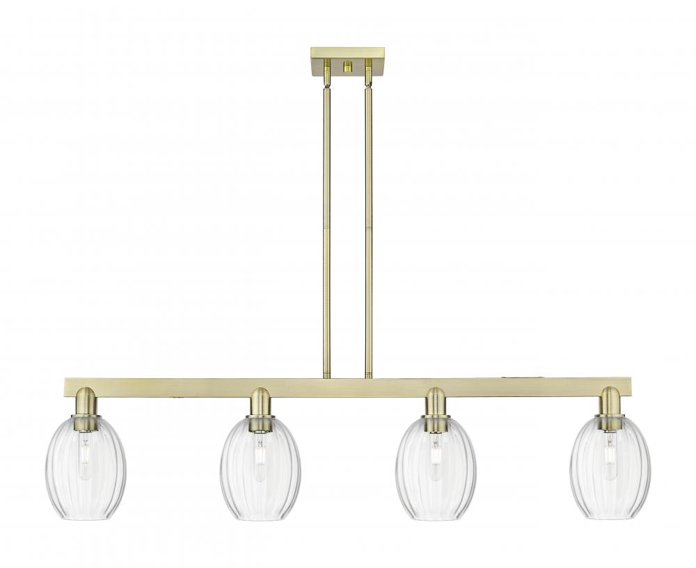 Preston Bulb - 4 Light - 48 inch - Antique Brass - Cord hung - Island Light