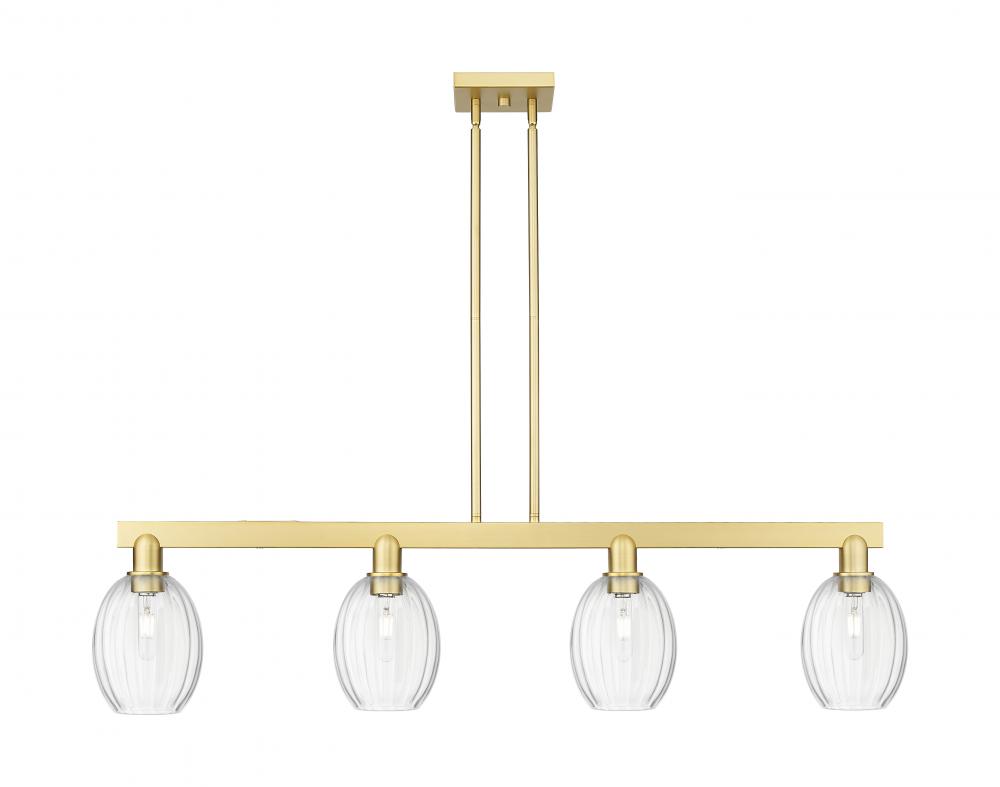 Preston Bulb - 4 Light - 48 inch - Satin Gold - Cord hung - Island Light