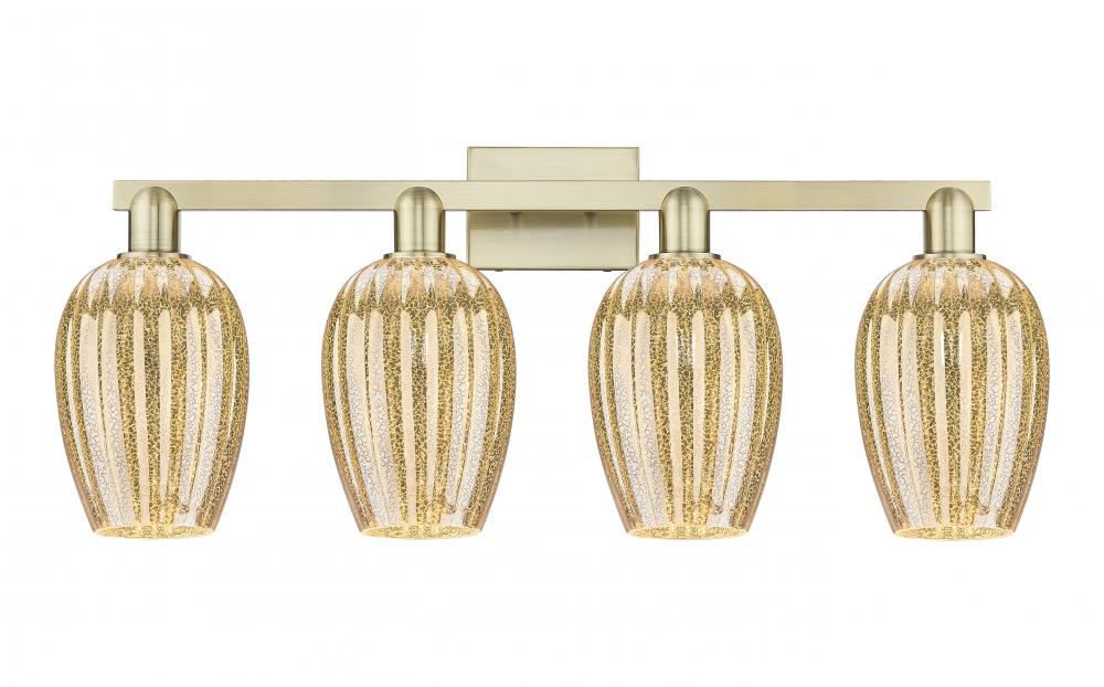 Preston - 4 Light - 36 inch - Antique Brass - Bath Vanity Light