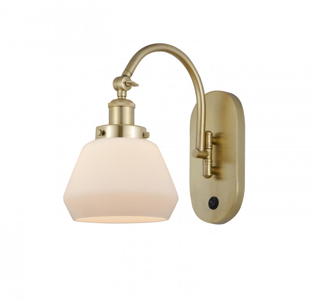 Fulton - 1 Light - 7 inch - Satin Gold - Adjustable Swing Arm