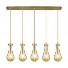 Innovations Lighting 125-451-1P-BB-G451-5ME - Owego - 5 Light - 37 inch - Brushed Brass - Linear Pendant