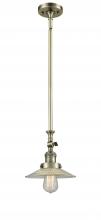 Innovations Lighting 206-AB-G2-LED - Halophane - 1 Light - 9 inch - Antique Brass - Stem Hung - Adjustable Mini Pendant